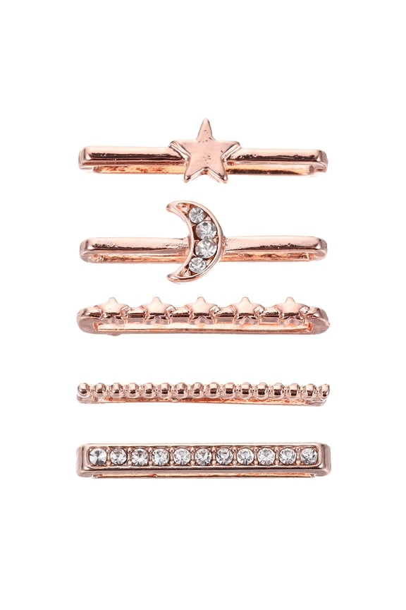 5-Pack Rose Alloy Watch Band Charms for Daily Wear, Stylish Decorative Accessories