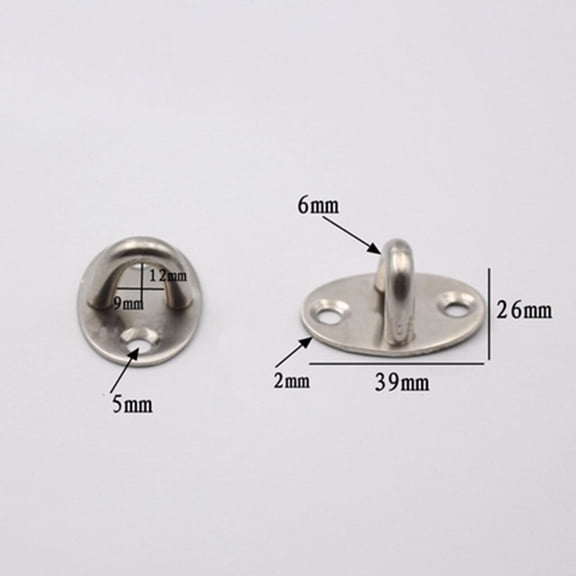 FELTECHELECTR 5-Pack Heavy Duty Stainless Steel Screw Hooks for Ceiling Fan Support, Finish