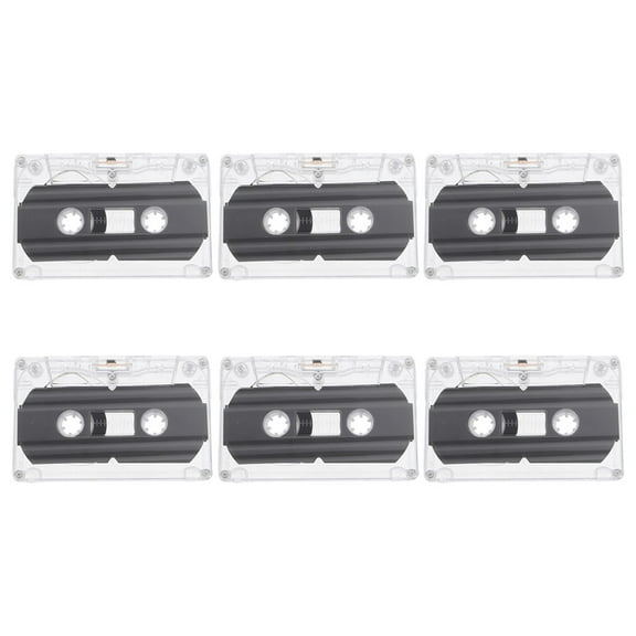 FELTECHELECTR  6 Pcs Blank Empty Cassette Tapes Recordable Audio Cassettes