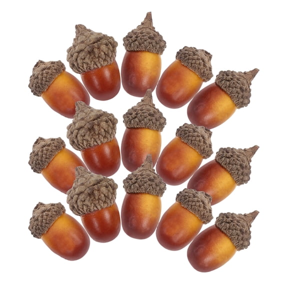 FELTECHELECTR 60Pcs Acorn Decorations Oval Shape For Thanksgiving And Christmas