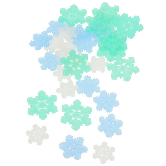 FELTECHELECTR 60Pcs Small Snowflake Buttons for Decorative Items and Hair Accessories