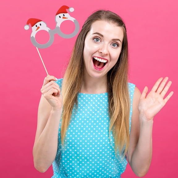 FELTECHELECTR 64Pcs Photo Props for Office Party Photo Booth Kit and Costume Parties