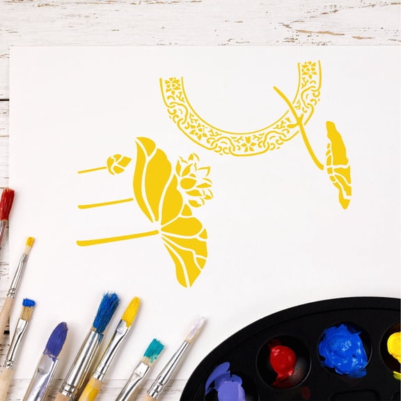 FELTECHELECTR 6Pcs Decoration Paint Pad Stencils for Painting Dragons Versatile Application