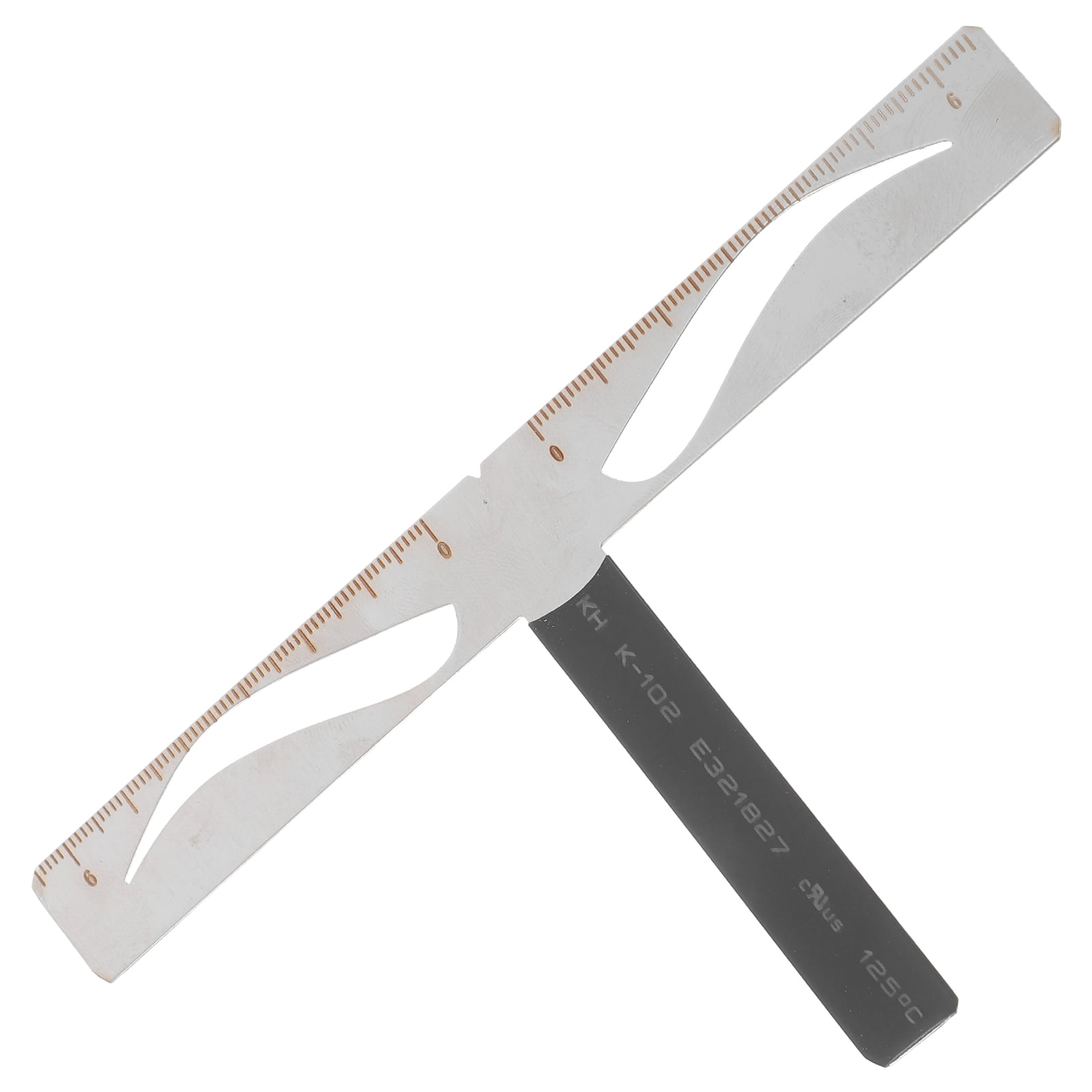 FELTECHELECTR 6Pcs Metal Eyebrow Stencil Ruler for Eye Brow Shaping and ...