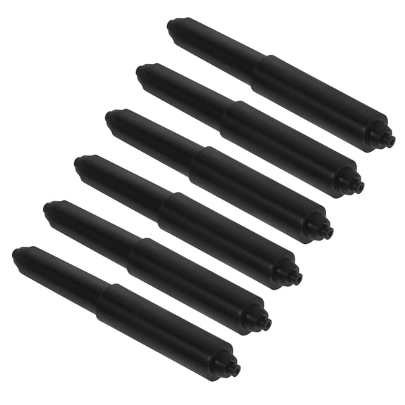 FELTECHELECTR 6-Pack Black Plastic Toilet Paper Holders for Bathroom Wall Mount, and Easy to Install
