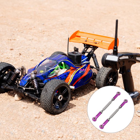 FELTECHELECTR 6Pcs Purple Aluminum Alloy Pull Rod for Turnbuckle Rod Linkage