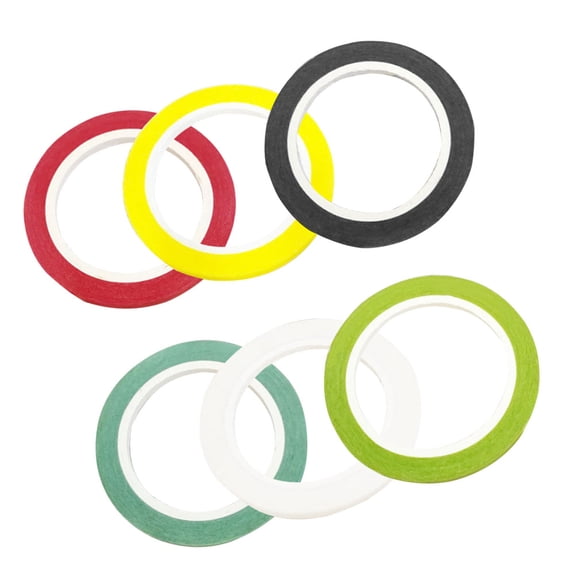 FELTECHELECTR Washi Tapes Washi Paper Assorted Color 6 Rolls per Set 394 x 0.12 x 0.04 In