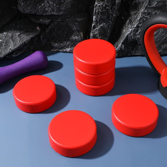 FELTECHELECTR 6pcs Hockey Pucks Red Indoor Play Skill-Building Exercises Groups Training