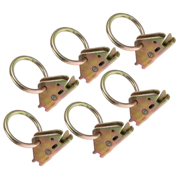 FELTECHELECTR 6Pcs Golden O Ring Tie Down Anchors for Pickup and Camper Cargo Use