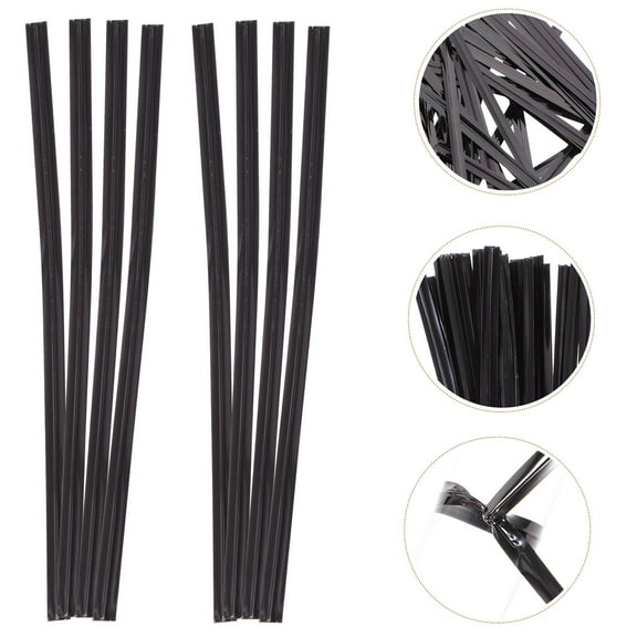 FELTECHELECTR 800pcs Black Twist Ties for Reusable Cable Ties Crafting Needs