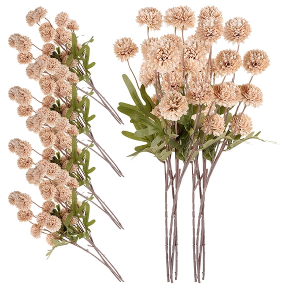 FELTECHELECTR Set of 6 Artificial Dandelion Flowers, Realistic Multi-Color Plastic Dandelions for Home Decor and Craft Projects