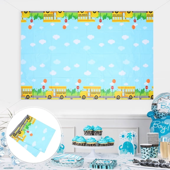 FELTECHELECTR Rectangle PE Table Cover for Home Decoration and Parties 1Pack 86.6X51.2X0.04In