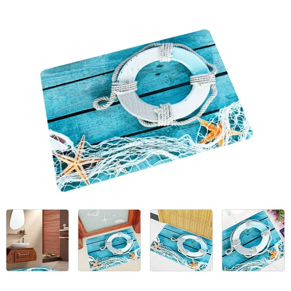 FELTECHELECTR Bathroom Kitchen Floor Pad Assorted Color Water Absorption Rubber 1Pack