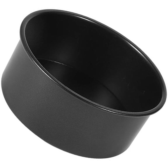 FELTECHELECTR Black Metal Round Cake Baking Pan with Removable Bottom for Professional Baking