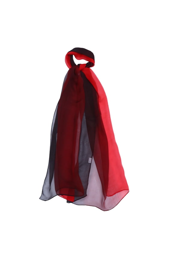 1Pc Red Gradient Scarf Lightweight Soft Breathable Elegant Shawl Cape Wrap