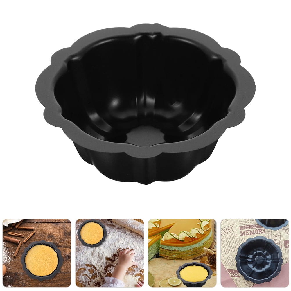 FELTECHELECTR Carbon Steel Pumpkin Silicone Mold Mini Cake Pan with ...