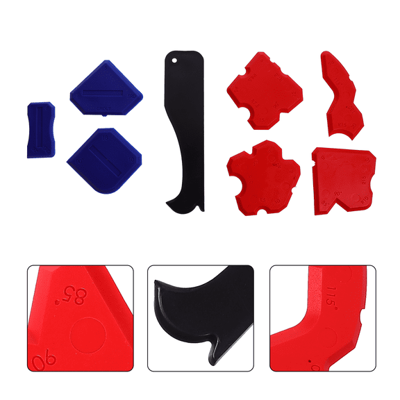 FELTECHELECTR 8Pcs Plastic Caulking Scraper Set for Acrylic Silicone Sealant Removal
