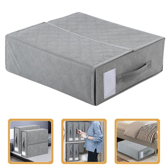 FELTECHELECTR 1-Pack Non-Woven Fabric Clothes Storage Bin, Rectangular Organizer for Bedroom, Dorm, Closet, and Everyday Use