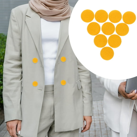 FELTECHELECTR Clothing Button Decorations 10Pcs Round Shaped Sewing Button in Yellow