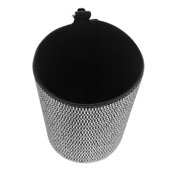 FELTECHELECTR Compact White Car Trash Can for Vent Small Portable Trash Bin Car Organizer