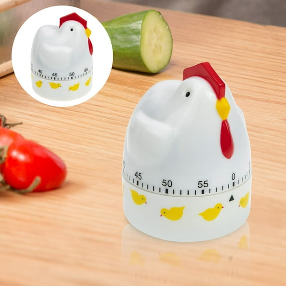 FELTECHELECTR Creative Chicken Mechanical Baking Timer Plastic Cooking Timer 1 Set