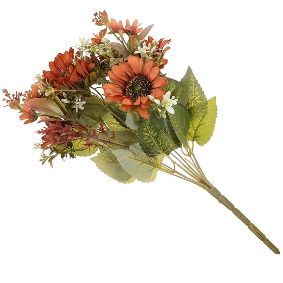 FELTECHELECTR Dark Coffee Floral Bouquet 15.7*9.8*9.8in Faux Flower Arrangements for Home Decor