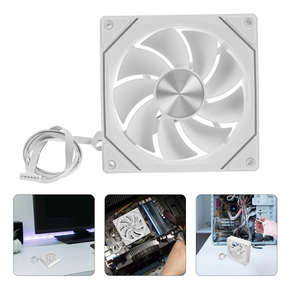 FELTECHELECTR Desktop Pc Case Fan with Silent Operation and Gradient Rgb Lighting System