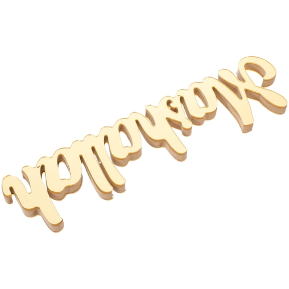 FELTECHELECTR Eid Mubarak Table Golden Acrylic Wood Rectangular 1Pcs