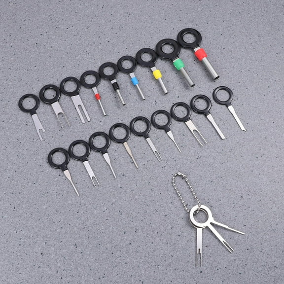 FELTECHELECTR Terminal Pin Extraction Tool Kit Car Plug Terminal Removal Tool Black 1 Set