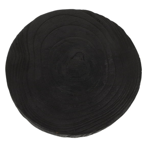 FELTECHELECTR Food Photography Props Round Plant Stand Black Wood 1Pcs
