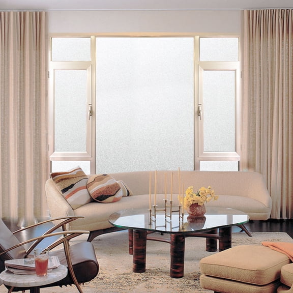 FELTECHELECTR White Opaque Frosted Window Sticker Easy to Apply and Remove Ideal for Bathroom and Bedroom