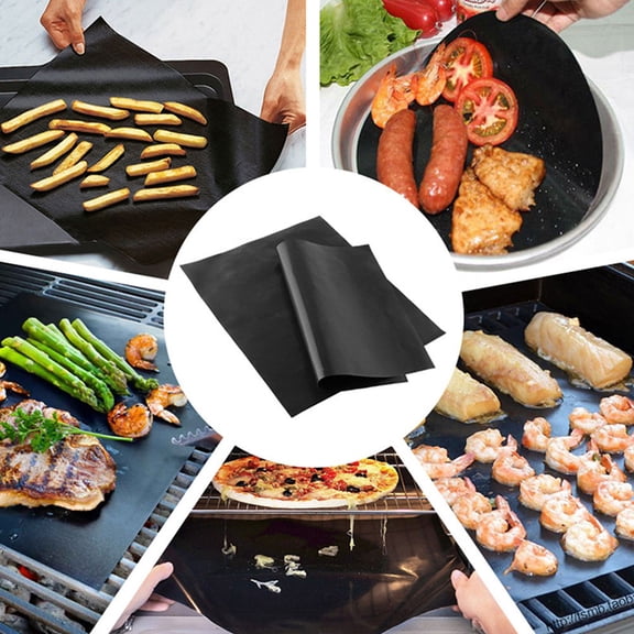 FELTECHELECTR 3Pcs Oven Pads for BBQ Grill Heat Resistant Non Stick Baking Mat 15.7x19.7in