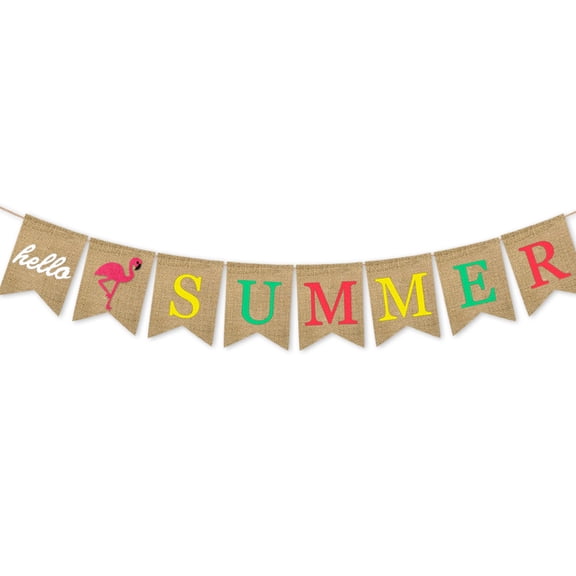 FELTECHELECTR Hawaiian Luau Party Banner Set, 2 Pieces for Birthday, Dance, Celebrations, 11.8x5.1x6.7in