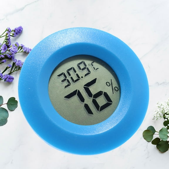 FELTECHELECTR Incubator Temperature and Humidity Meter Digital Thermometer Hygrometer Blue 1Pack for Home Use