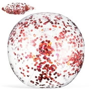 FELTECHELECTR Dazzling Effect Inflatable Volleyball for Beach and Pool 1 Set 15.72in