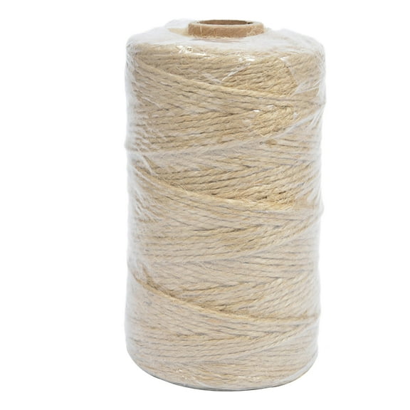 FELTECHELECTR Jute Craft Rope 2-Pack Beige Natural Twine for Christmas, Home Decor, and Crafting Projects