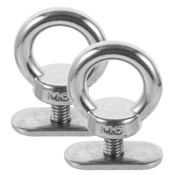 FELTECHELECTR Kayak Accessories Track Mount Tie Downs 2Pcs Silver Oval Plate Design