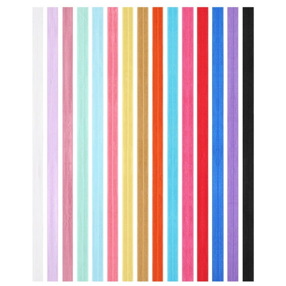 FELTECHELECTR Knitted Elastic Band 15 Rolls for Baby Girl Hair Accessories Diy Crafts Mixed Color Soft Stretchy