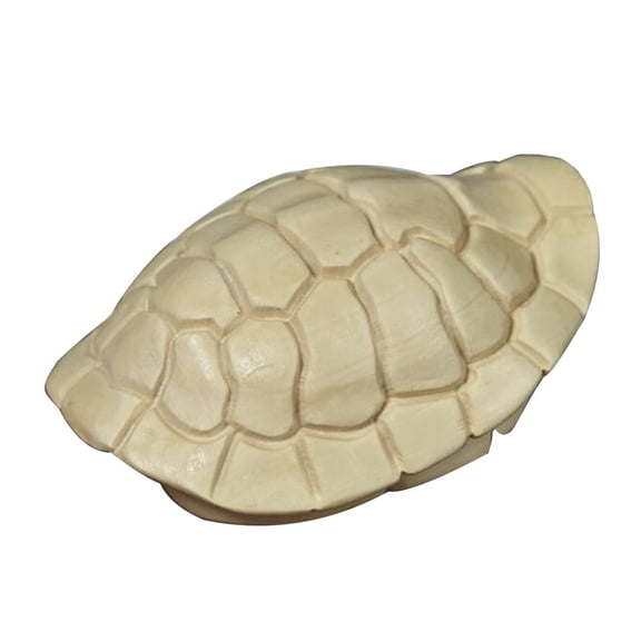 FELTECHELECTR Lifelike Turtle Shell Tortoise Figurine Carved Wood Multi Material 1Pack