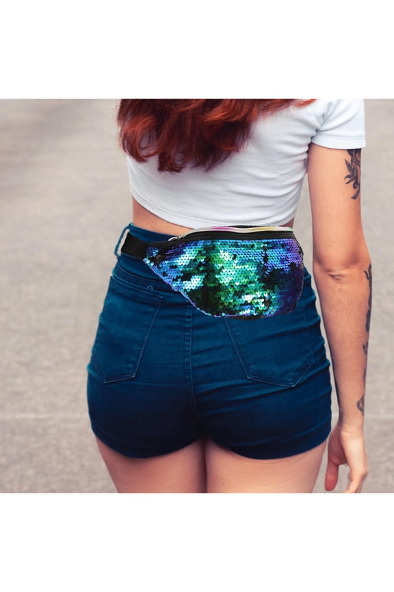 Mermaid Bag Girls Shiny Appearance Polyester Secure Storage Outdoor Activity Night Events 1Pcs 11.0*5.7in