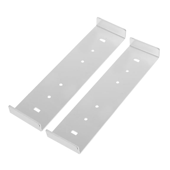 FELTECHELECTR Mlins Durable Aluminum Mailbox Mounting Bracket, Silver, Easy Install, Versatile Use 2Pcs