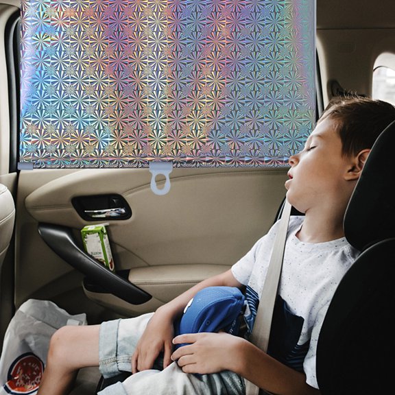FELTECHELECTR Car Side Window Sun Shade with Cups, Multi-Color Privacy Screen for Blocking and Heat