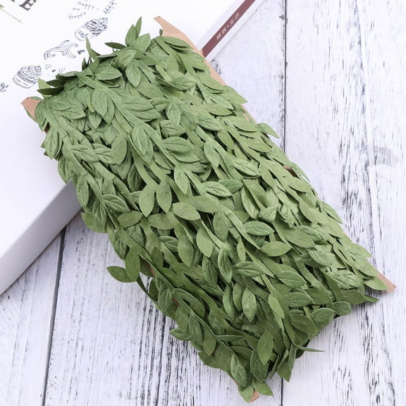 FELTECHELECTR Oval 1Pack Green Artificial Leaf Vine For Home Garden Festival Decoration