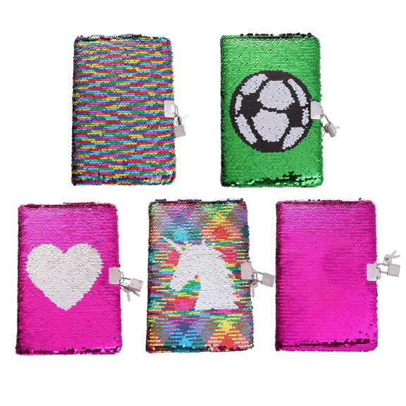 FELTECHELECTR Pink Love Heart Notebook with Lock for Writing Diary Great to Record Memorable Moments 6 x 8.5 inches