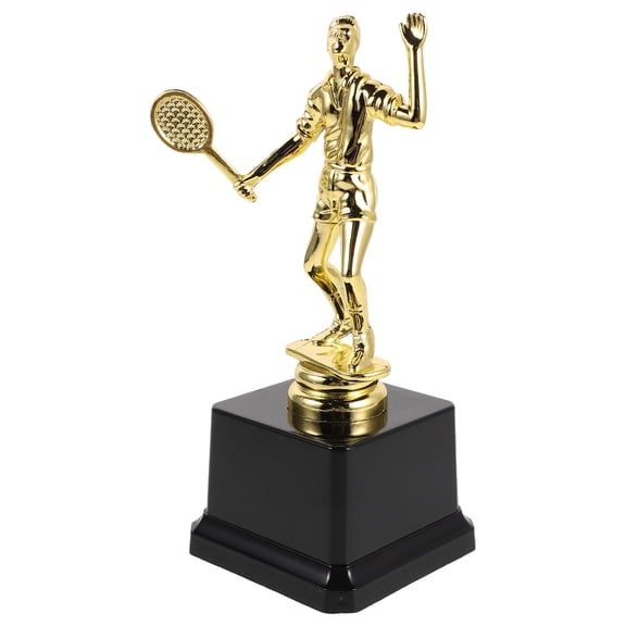 FELTECHELECTR Sports Award Trophy Plastic with Badminton Design for Desktop Decoration and Recognition