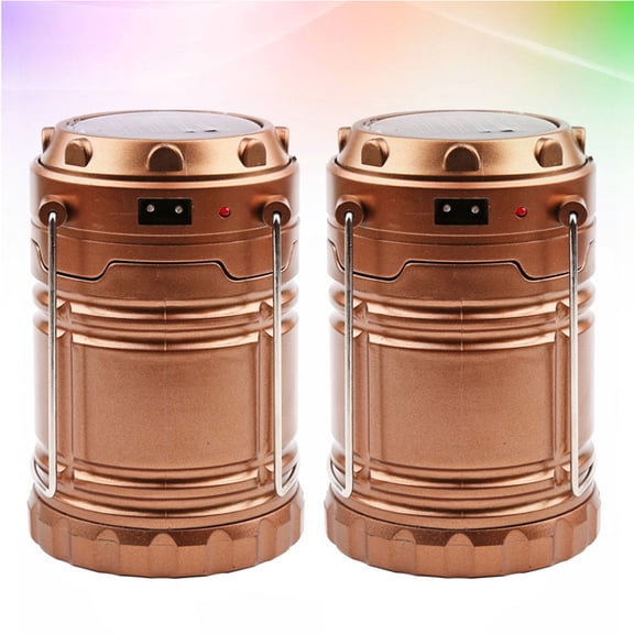 FELTECHELECTR Portable Solar Camping Light 2PCS Led Lamp With High Light Enthusiasts 13.0X8.6X8.6In