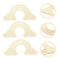 thumbnail image 1 of FELTECHELECTR  Rainbow Wood Chips DIY Craft Birthday Labels Blank Ornaments Decorations Child, 1 of 8