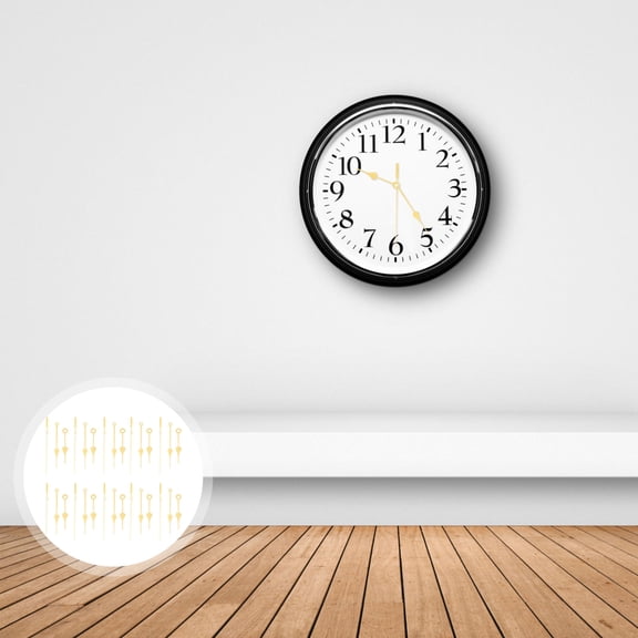 FELTECHELECTR Replacement Clock Hands 10Sets Golden for Crafts and Modern Wall Clocks 4.7in