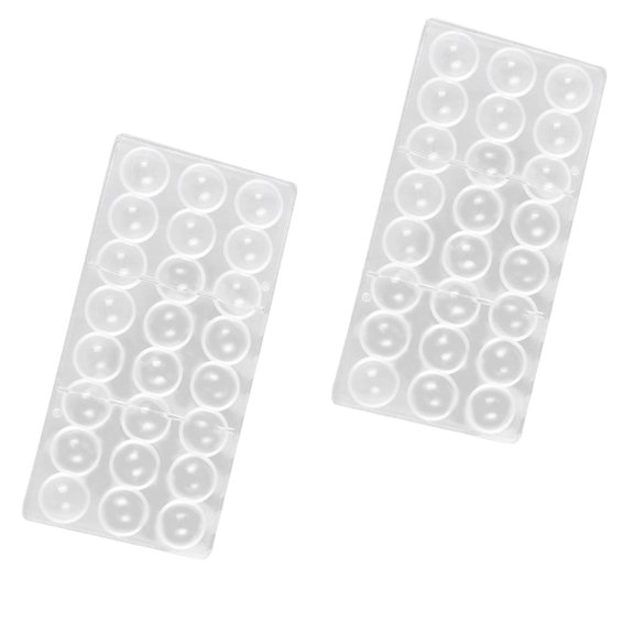 FELTECHELECTR 2-Pack Round Plastic Cake Molds Baking Pans Non-Stick Easy Demold 10.8 x 5.3 x 0.9 Inches for Home & Cake Shops