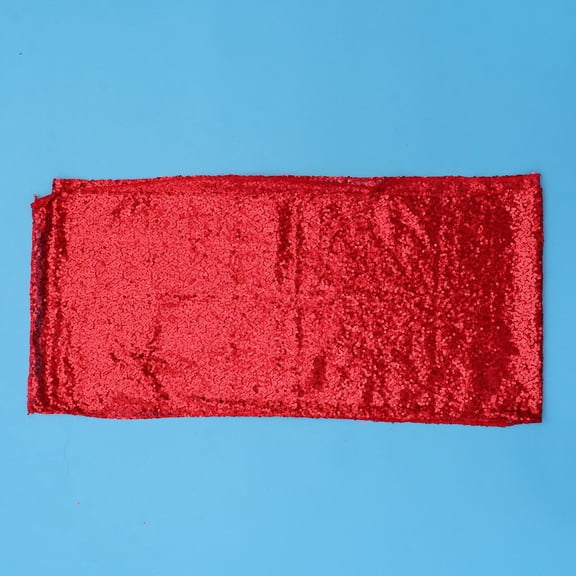 FELTECHELECTR Sequin Table Runner Red Polyester 1Pack 30x71in Decor Party Supplies